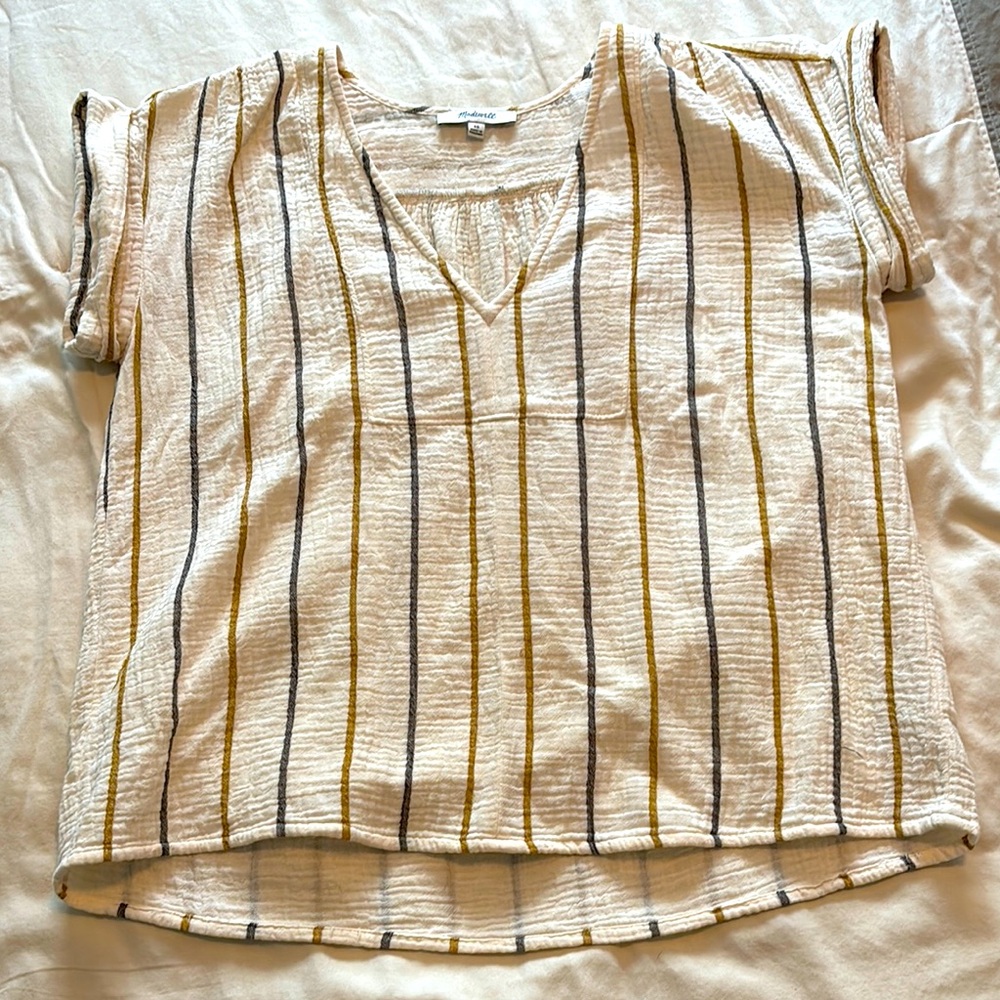 Madewell stripe shirt. Size XS - Picture 2 of 4